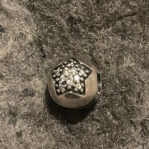 Retired Pandora your star clip charm with clear cz